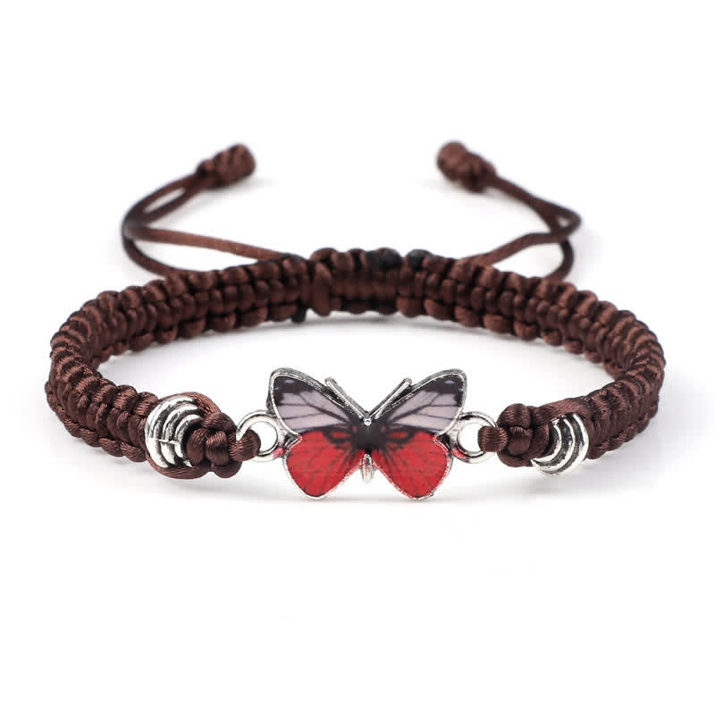 Fortune Jewel Butterfly Freedom Love String Charm Bracelet