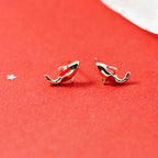 Fortune Jewel Copper Koi Fish Wealth Necklace Pendant Red Rope Bracelet Earrings Set