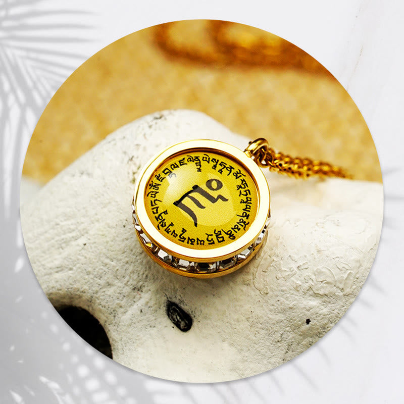 Fortune Jewel Tibetan Yellow God Of Wealth Green Tara Buddha Serenity Titanium Steel Necklace Pendant Fortune Jewel