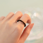 Buddha3bodhi Ultra-fine 3mm Black Obsidian Ring