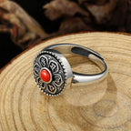 Fortune Jewel Tibetan Om Mani Padme Hum Peace Rotatable Ring