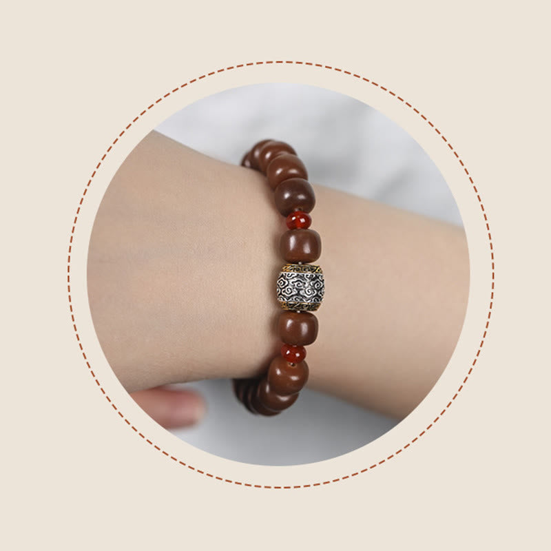 Fortune Jewel Bodhi Seed Auspicious Cloud Fu Character Bead Peace Bracelet