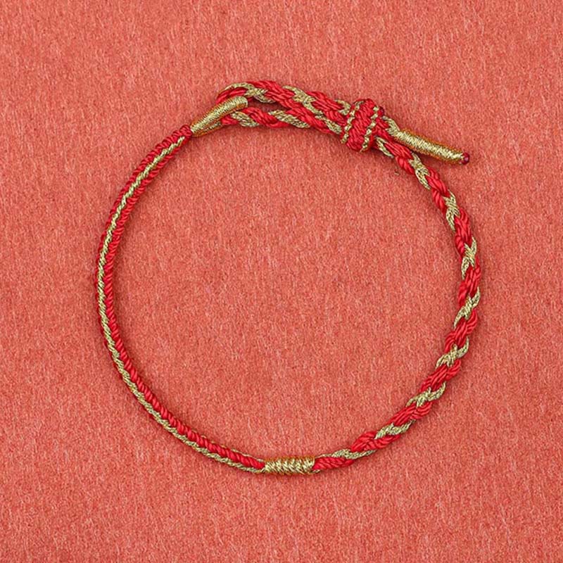 Fortune Jewel Handmade Chinese Zodiac Rabbit Rooster Rat Horse Dragon Protection Braid String Bracelet