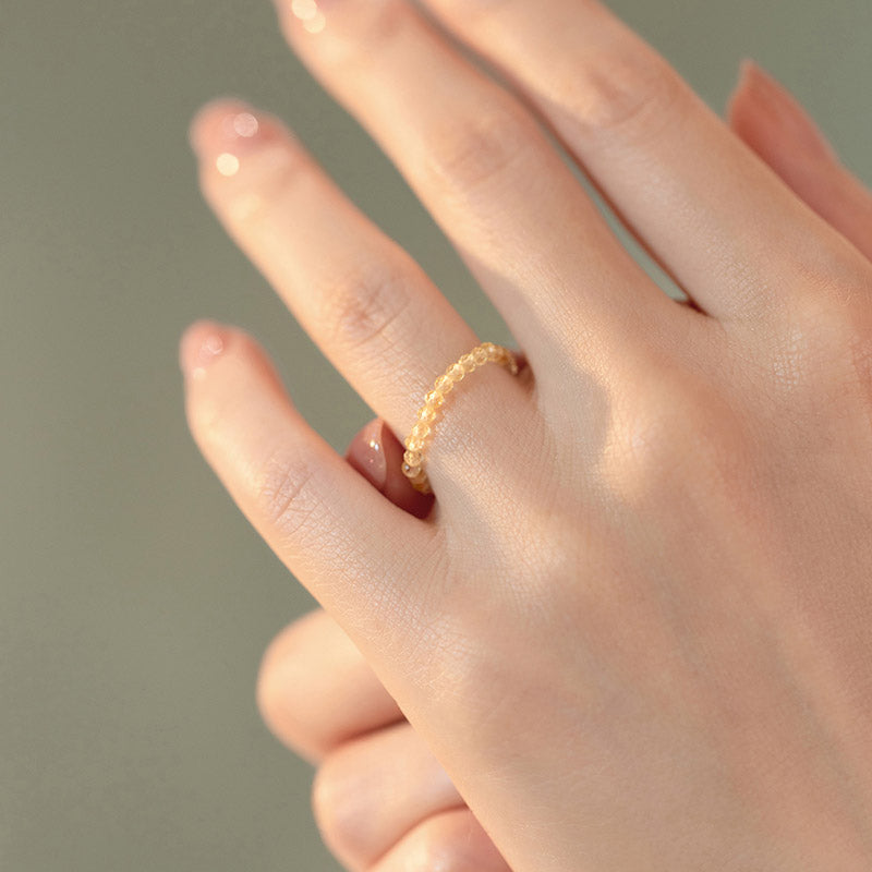 Fortune Jewel Natural Citrine Happiness Prosperity Ring