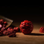 Fortune Jewel Tibet Om Mani Padme Hum PiXiu Copper Coin Small Leaf Red Sandalwood Cinnabar Protection Key Chain
