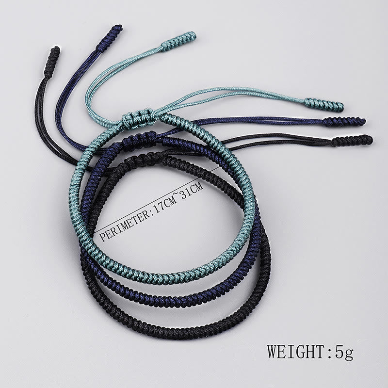 Fortune Jewel Tibetan 3Pcs King Kong Knot Handcrafted Amulet Strength Bracelet