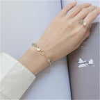 Fortune Jewel Unique Natural Hetian Jade 14K Gold filled Luck Beaded Bracelet