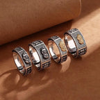 Fortune Jewel Lucky FengShui PiXiu Wealth Prayer Wheels Couple Ring