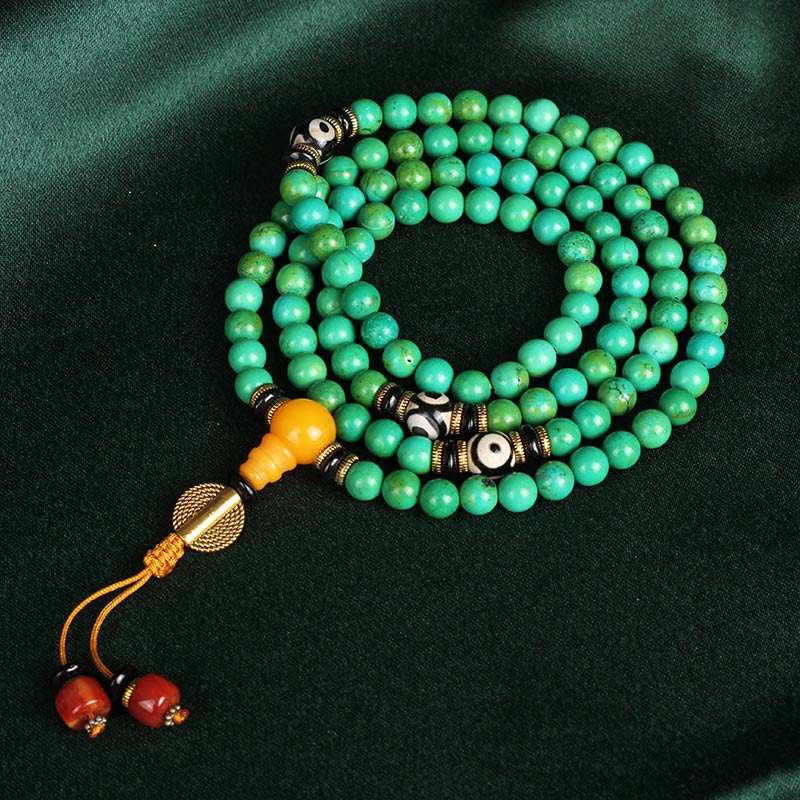 Fortune Jewel Tibetan Turquoise Mala Balance Necklace Bracelet
