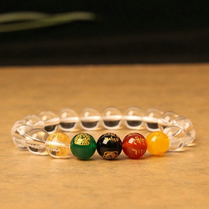 Fortune Jewel Five Elements God of Wealth Various Agate Crystal Wealth Bracelet