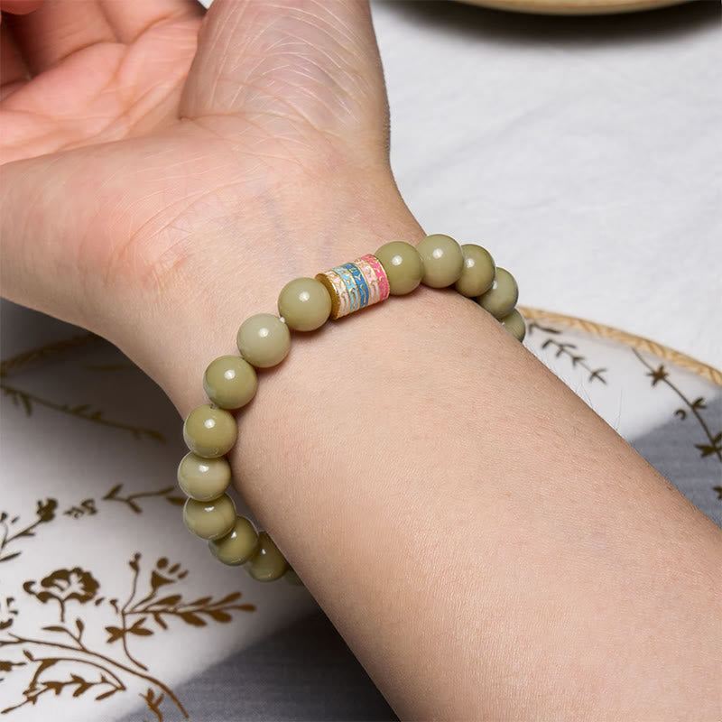 Fortune Jewel Natural Alashan Agate Encourage Bracelet