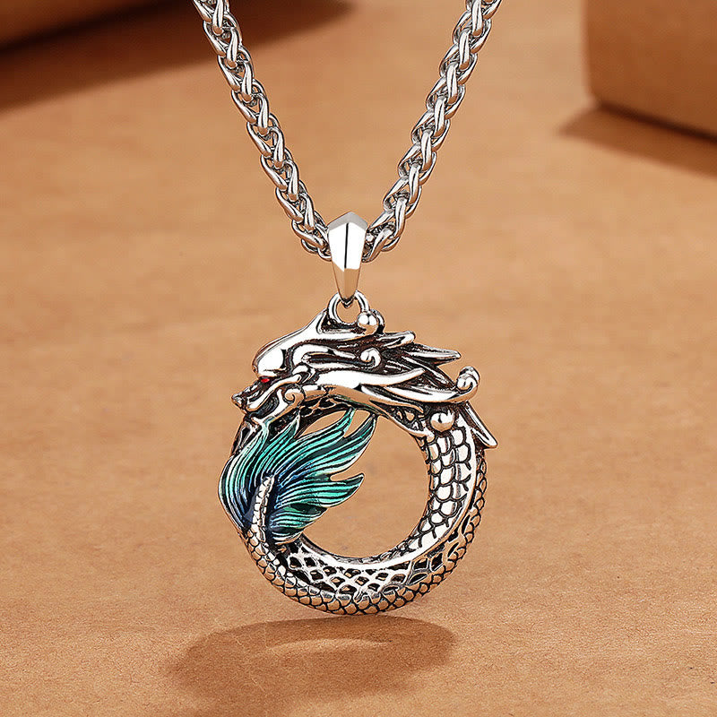 Fortune Jewel Tibetan Copper Dragon Strength Necklace