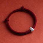 Fortune Jewel 925 Sterling Silver Fu Character Blessing Handmade Braided Bracelet