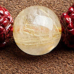 Fortune Jewel Gold Sheen Obsidian PiXiu Cinnabar Om Mani Padme Hum Protection Bracelet