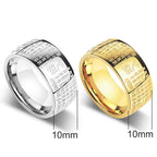 Fortune Jewel FengShui Buddhism Ancient Heart Sutra Lucky Ring