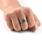 Fortune Jewel Dragon Titanium Steel Stimulation Rotatable Ring Fortune Jewel