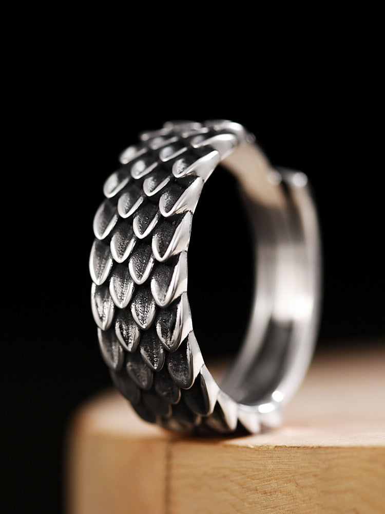 Buddha3bodhi Vintage 925 Silver Dragon Scale Ring