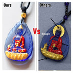 Fortune Jewel Tibet Medicine Buddha Liuli Crystal Compassion Necklace Pendant Fortune Jewel