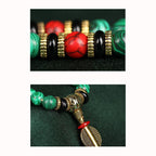 Fortune Jewel Tibetan 108 Mala Malachite Beads Bracelet Necklace