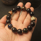 Fortune Jewel Western Soapberry Incense Ash Liuli Glass Bead Wealth Bracelet