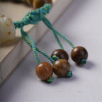 Fortune Jewel Green Sandalwood Bodhi Seed Lucky Cat Positive Bracelet