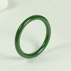 Fortune Jewel Cyan Jade Longevity Blessing Bangle Bracelet