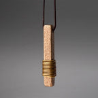 Fortune Jewel Vintage Textured Design Brass Copper Wealth Necklace Pendant
