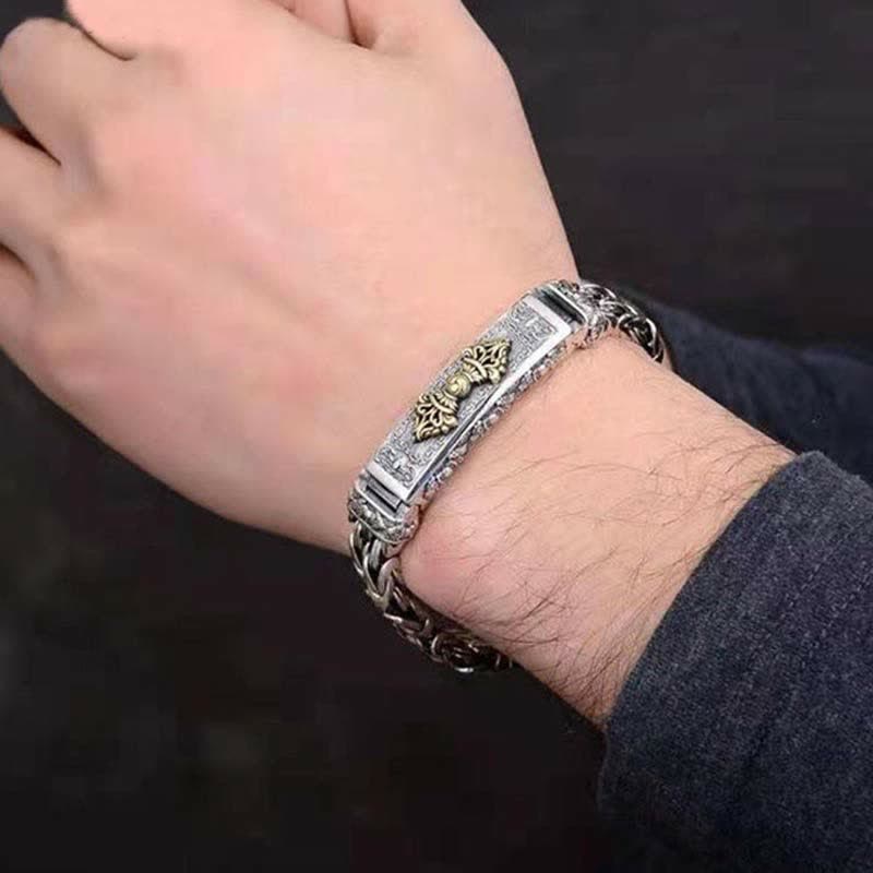 Fortune Jewel Vajra Dorje Twisted Braided Pattern Copper Balance Bracelet