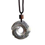 Fortune Jewel One's Luck Improves Design Pattern Copper Luck Necklace Pendant
