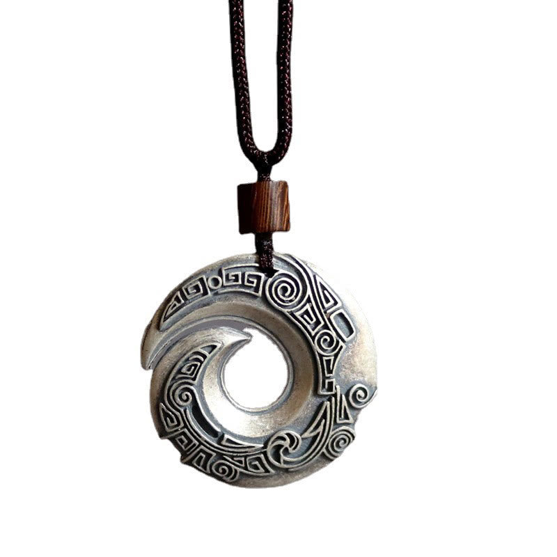 Fortune Jewel One's Luck Improves Design Pattern Copper Luck Necklace Pendant