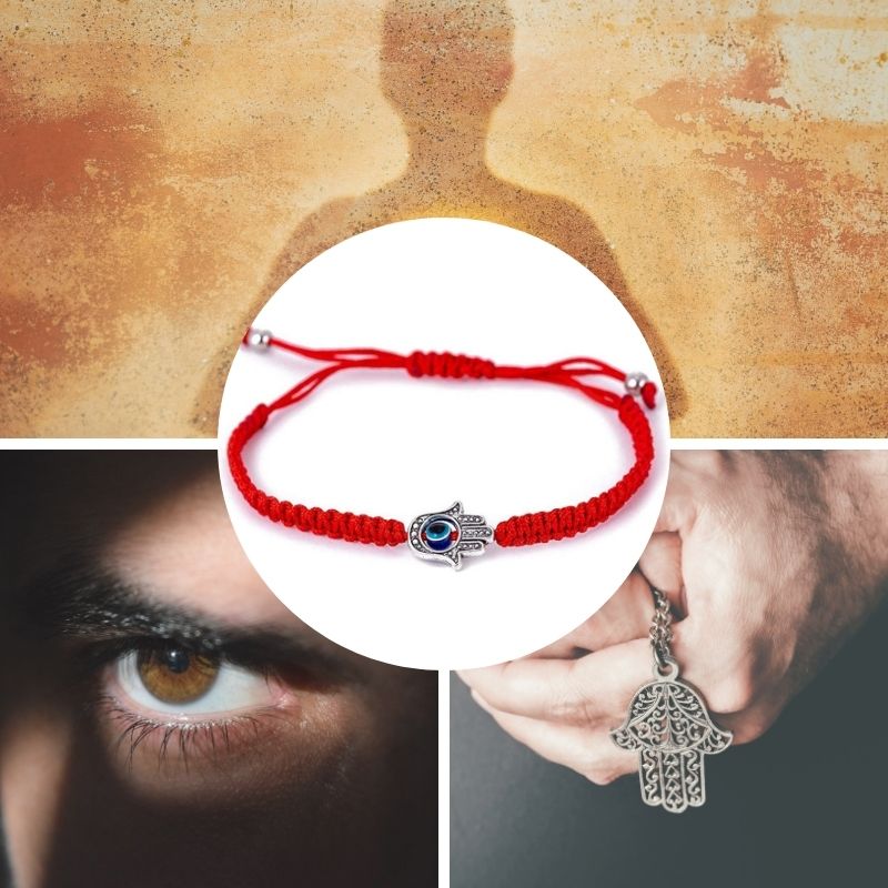 Buddha & Karma Hamsa Hand Red String Bracelet - Evil Eye Protection
