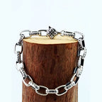 Fortune Jewel Om Mani Padme Hum Double Dorje Copper Engraved Wisdom Bracelet