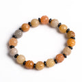 Fortune Jewel Golden Silk Jade Lotus Wealth Luck Bracelet