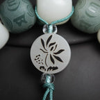 Fortune Jewel White Bodhi Six True Words Protection Bracelet