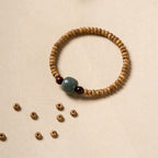 Fortune Jewel Bodhi Seed Small Leaf Red Sandalwood Wisdom Bracelet