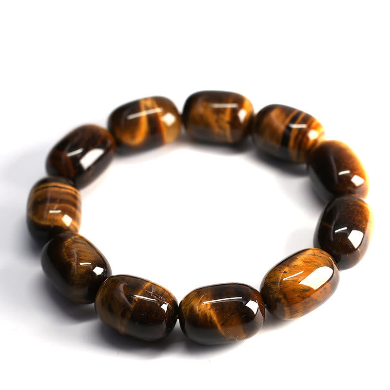 Fortune Jewel Natural Tiger Eye Stone Integrity Willpower Bracelet