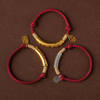 Fortune Jewel 999 Sterling Silver Tibet Handmade Om Mani Padme Hum Fu Character TopRank Character Luck Braided Bracelet