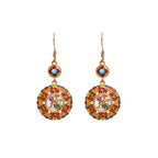 Fortune Jewel 24K Gold Plated Dunhuang Color Elk Copper Balance Drop Earrings