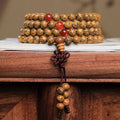 Fortune Jewel 108 Mala Beads Bodhi Seed Red Agate Auspiciousness Bracelet