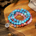 Fortune Jewel Tibetan Purple Miano Real Bead Harmony Lotus Mala