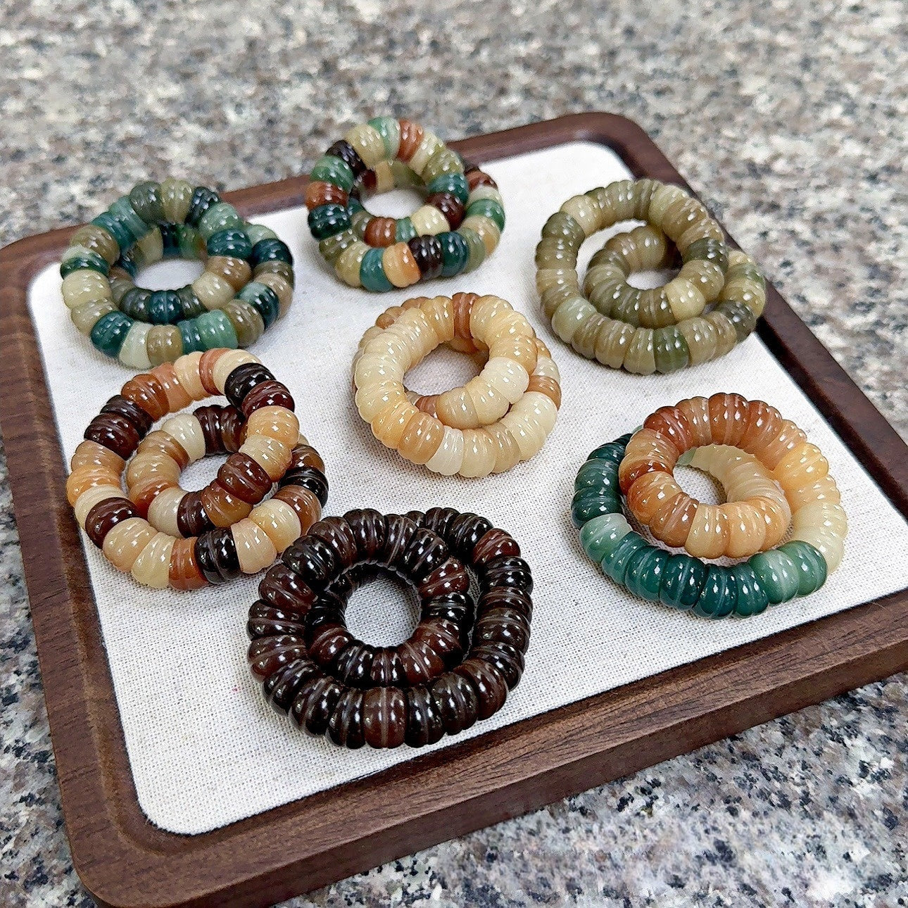 Buddha3bodhi Burger-Sliced Fidget Bodhi Bracelet for Stress Relief