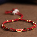 Fortune Jewel Handmade Cinnabar Dumplings Design Luck Braided Red Rope Bracelet