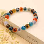 Fortune Jewel Colorful Candy Agate Healing Strength Bead Bracelet