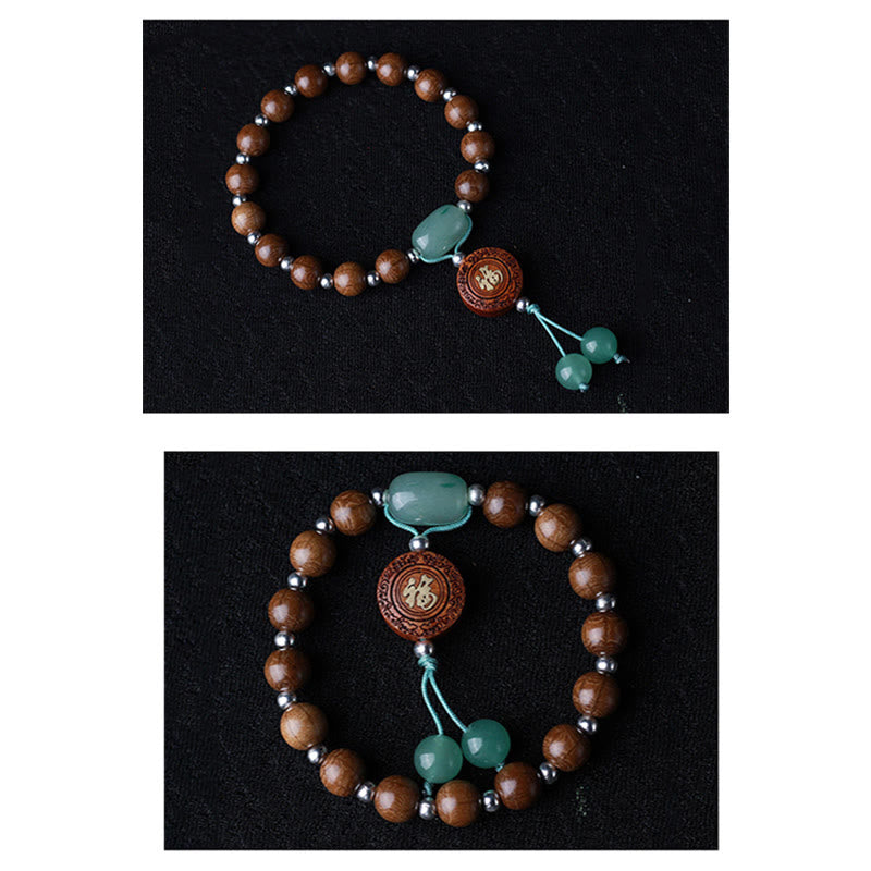 Fortune Jewel Abelia Biflora Wood Happiness Protection Bracelet