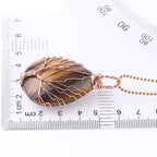 Fortune Jewel Natural Quartz Crystal Tree Of Life Healing Energy Necklace Pendant