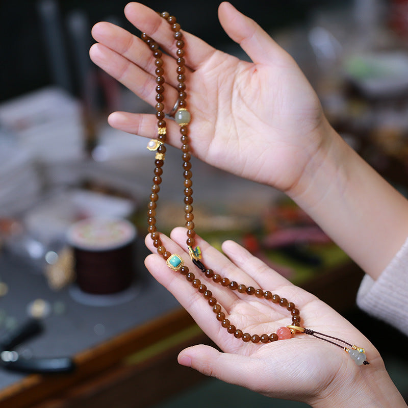 Fortune Jewel Jade Butterfly Gourd Prosperity Luck Bracelet Necklace