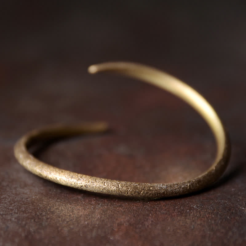 Fortune Jewel Simple Design Copper Luck Adjustable Cuff Bracelet
