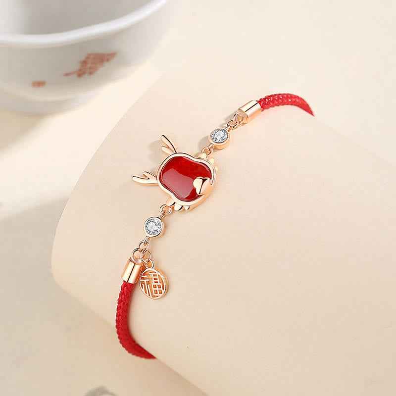 ❗❗❗A Flash Sale- Fortune Jewel 925 Sterling Silver Year of the Dragon Natural Red Agate Dragon Attract Fortune Fu Character Strength Bracelet Necklace Pendant Earrings