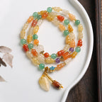 Fortune Jewel Golden Silk Jade Gourd Wealth Bracelet