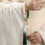 Fortune Jewel Natural Gradient Bodhi Seed Fortune Money Bag Lotus Wisdom Tassel Wrist Mala Fortune Jewel